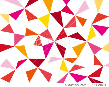 Geometric pattern, triangle, white background, colorful 136459891