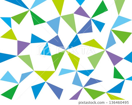 Geometric pattern, triangle, white background, colorful Geometric pattern, triangle, white background, colorful 136460495