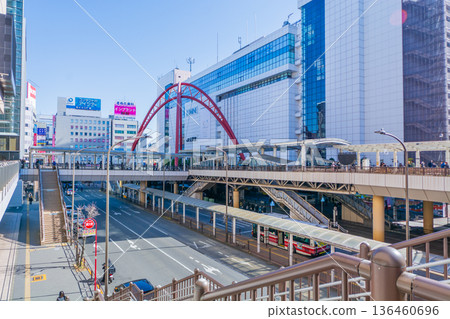 東京城市景觀：立川站北口環島 136460696