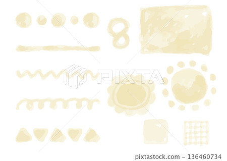 八月奶油黃水彩裝飾材料套裝 | 夏季假期、向日葵和明亮的季節性裝飾品系列 八月奶油黃水彩裝飾材料套裝 | 夏季假期、向日葵和明亮的季節性裝飾品系列 136460734