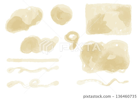 九月淡芥末色水彩裝飾套裝 | 賞月、初秋、柔和秋色自然裝飾系列 九月淡芥末色水彩裝飾套裝 | 賞月、初秋、柔和秋色自然裝飾系列 136460735