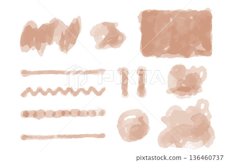 十一月赤陶米色水彩裝飾材質組 | 秋葉、晚秋、寧靜自然裝飾系列 十一月赤陶米色水彩裝飾材質組 | 秋葉、晚秋、寧靜自然裝飾系列 136460737