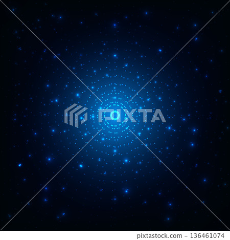 Blue glowing portal background with concentric dotted rings radiating light in dark digital space futuristic technology and cosmic energy Blue glowing portal background with concentric dotted rings radiating light in dark digital space futuristic technology and cosmic energy 136461074