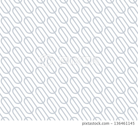 The geometric pattern with wavy lines. Seamless vector background. White and gray texture. Simple lattice graphic design 136461145
