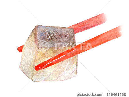Watercolor illustration: Warm cod chirinabe 136461368