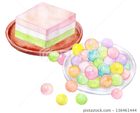 Watercolor illustration by Oiri 136461444