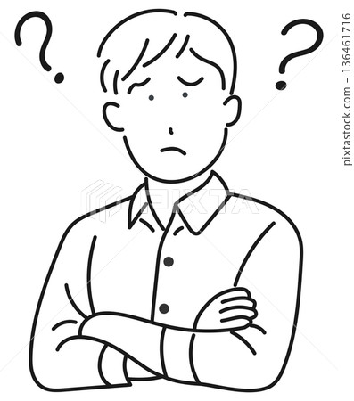 young man with doubts young man with doubts 136461716