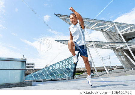 Senior men to jump Senior men to jump 136461792