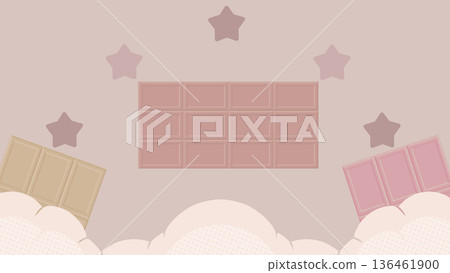 Cute background material of chocolate bars that can be used for Valentine's Day Cute background material of chocolate bars that can be used for Valentine's Day 136461900