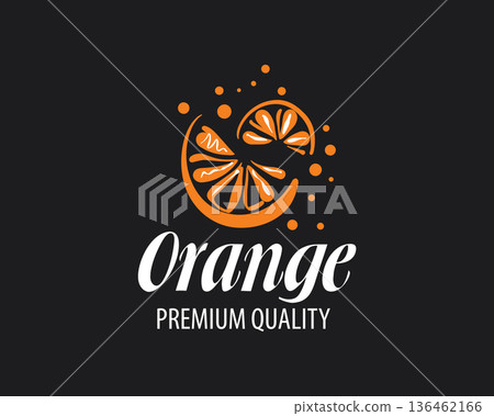 Vibrant citrus drink. Energetic design showcasing zesty orange splash. Colorful illustration of sparkling citrus drink with lively bubbles 136462166