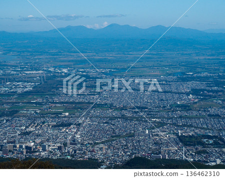 Ishikari Plain seen from the mountain 136462310