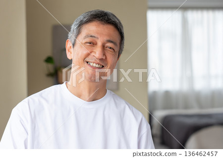 Smiling senior man relaxing 136462457
