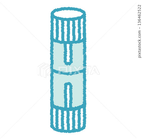 Hand-drawn illustration of a hard contact lens case Hand-drawn illustration of a hard contact lens case 136462522