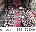 Onomichi Shrine with its rows of lucky stone cats 136462849