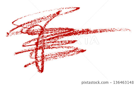 red pencil strokes isolated on transparent background 136463148