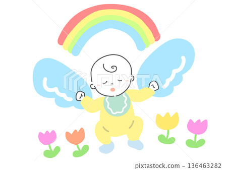嬰兒午睡藝術插畫 136463282