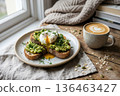 food photography scene with a cozy slow-living aesthetic 136463427