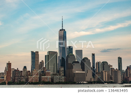 Manhattan cityscape with skyscraper architecture. Manhattan with NY city skyline. Cityscape of NYC Manhattan. Skyscraper cityscape of downtown city of New York, Manhattan Manhattan cityscape with skyscraper architecture. Manhattan with NY city skyline. Cityscape of NYC Manhattan. Skyscraper cityscape of downtown city of New York, Manhattan 136463495