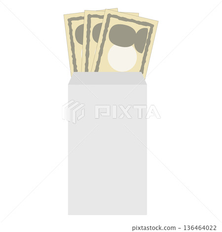 白色信封裡的帳單和薪資範例 136464022