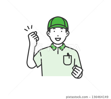 舉拳,送貨員 舉拳,送貨員 136464149