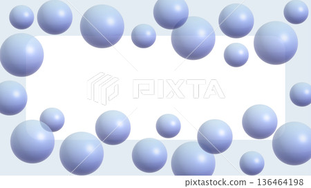 藍色3D氣泡框 藍色3D氣泡框 136464198