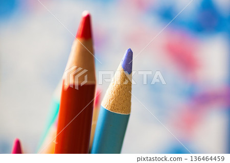 Colorful colored pencil Colorful colored pencil 136464459