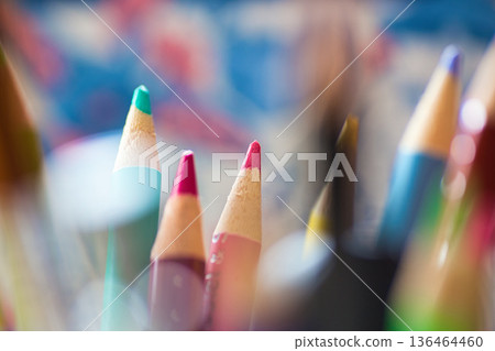 Colorful colored pencil Colorful colored pencil 136464460