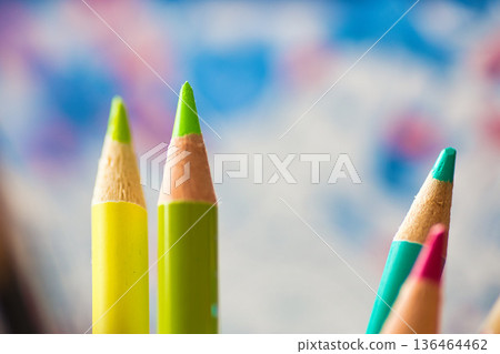 Colorful colored pencil Colorful colored pencil 136464462