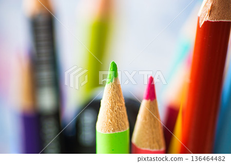 Colorful colored pencil Colorful colored pencil 136464482