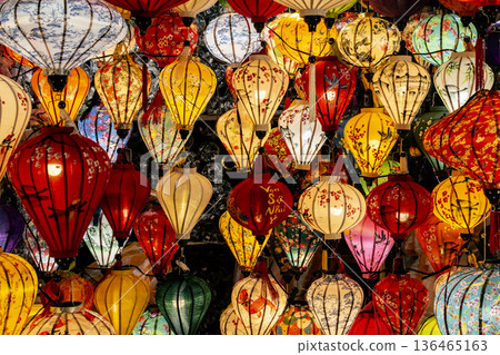 traditional colorful vietnamese lanterns on display at in hoi an vietnam traditional colorful vietnamese lanterns on display at in hoi an vietnam 136465163