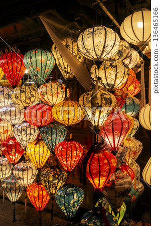 traditional colorful vietnamese lanterns on display at in hoi an vietnam 136465166