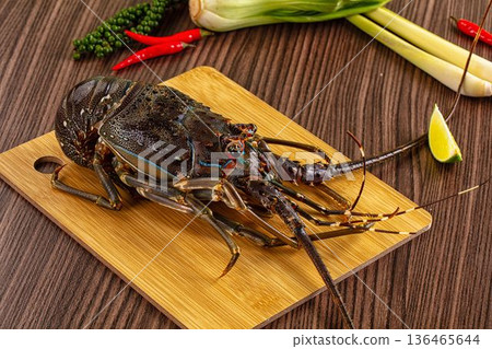 Raw fresh lobster for bowl 136465644