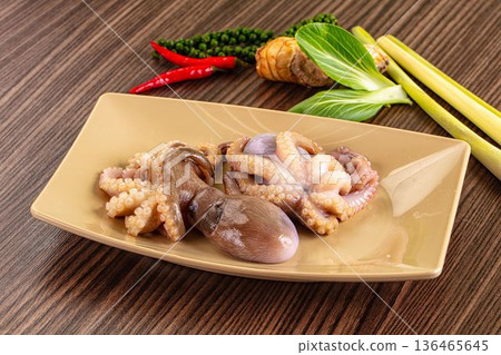 Delicous raw octopus for cooking 136465645