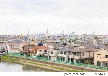 從觀景台上看到的播磨町景色 136465671