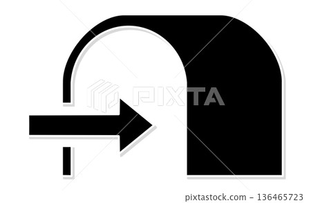 A "secure tunnel" icon symbolizing a VPN (Virtual Private Network) 136465723