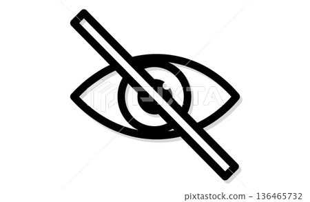 Security measures: A blindfold pictogram to prevent unauthorized access to the camera 136465732