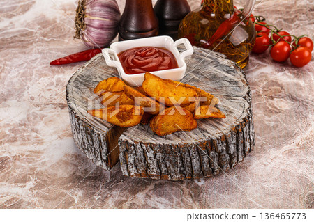 Fried rustic golden Idaho potato Fried rustic golden Idaho potato 136465773