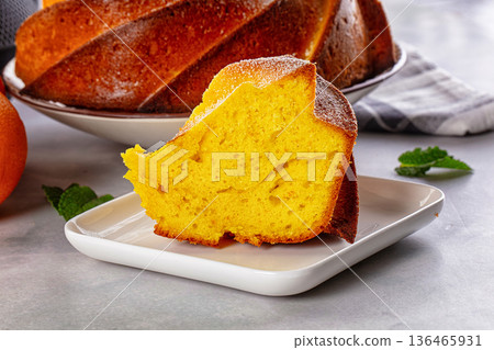 Italian traditional orange cake Chiambella 136465931