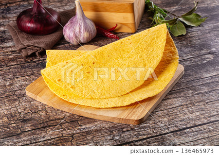 Mexican corn thick bread Tortilla 136465973