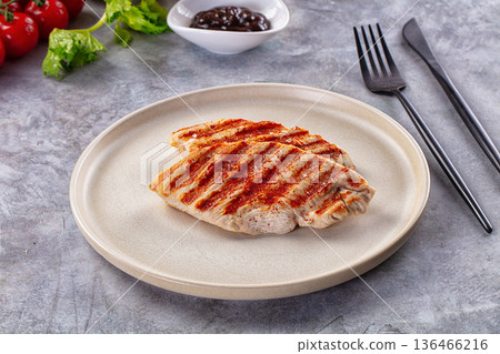 Dietary grilled turkey breast steak 136466216