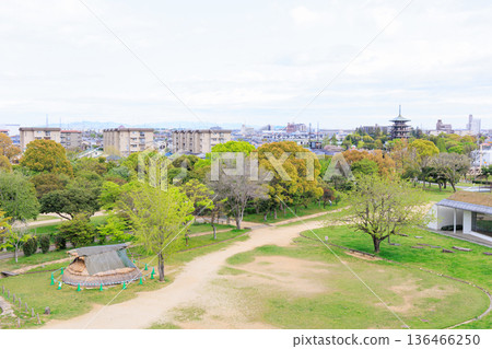 從觀景台上可欣賞到播磨町的城鎮風光和森林景色。 136466250