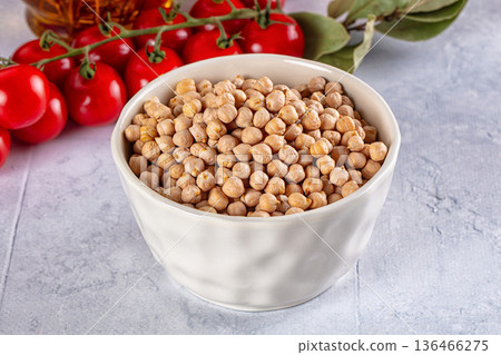 Raw dry chickpeas in the bowl Raw dry chickpeas in the bowl 136466275