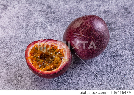 Sweet juicy passion fruit - maracuya Sweet juicy passion fruit - maracuya 136466479
