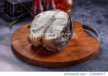 Gourmet Smoked sturgeon fish fillet Gourmet Smoked sturgeon fish fillet 136466627
