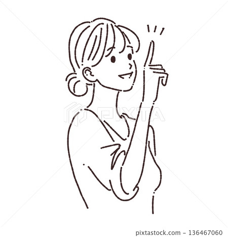 婦女和女孩插畫素材 136467060