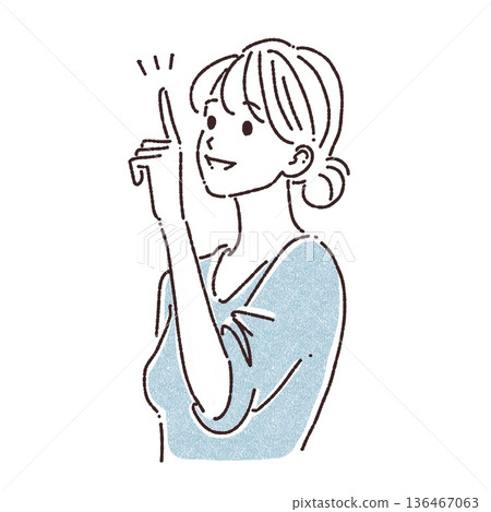 Illustration material of women and girls 136467063