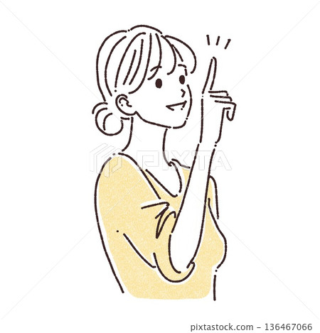 Illustration material of women and girls 136467066