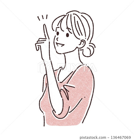 Illustration material of women and girls 136467069