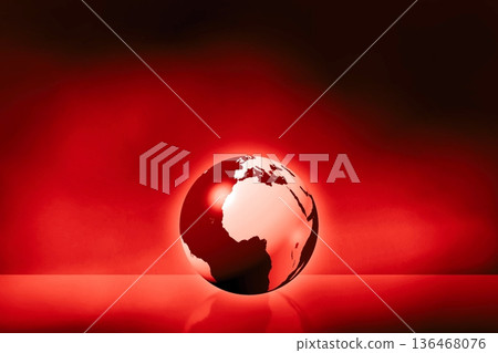 World map on blue background 136468076