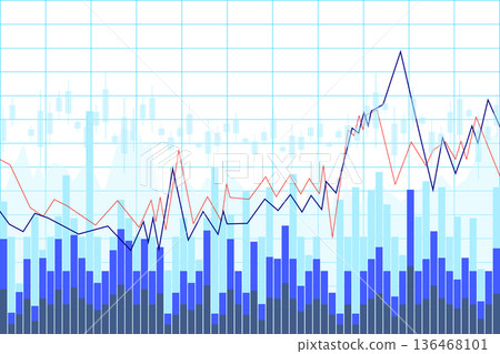 White and blue financial data chart - trade concept White and blue financial data chart - trade concept 136468101